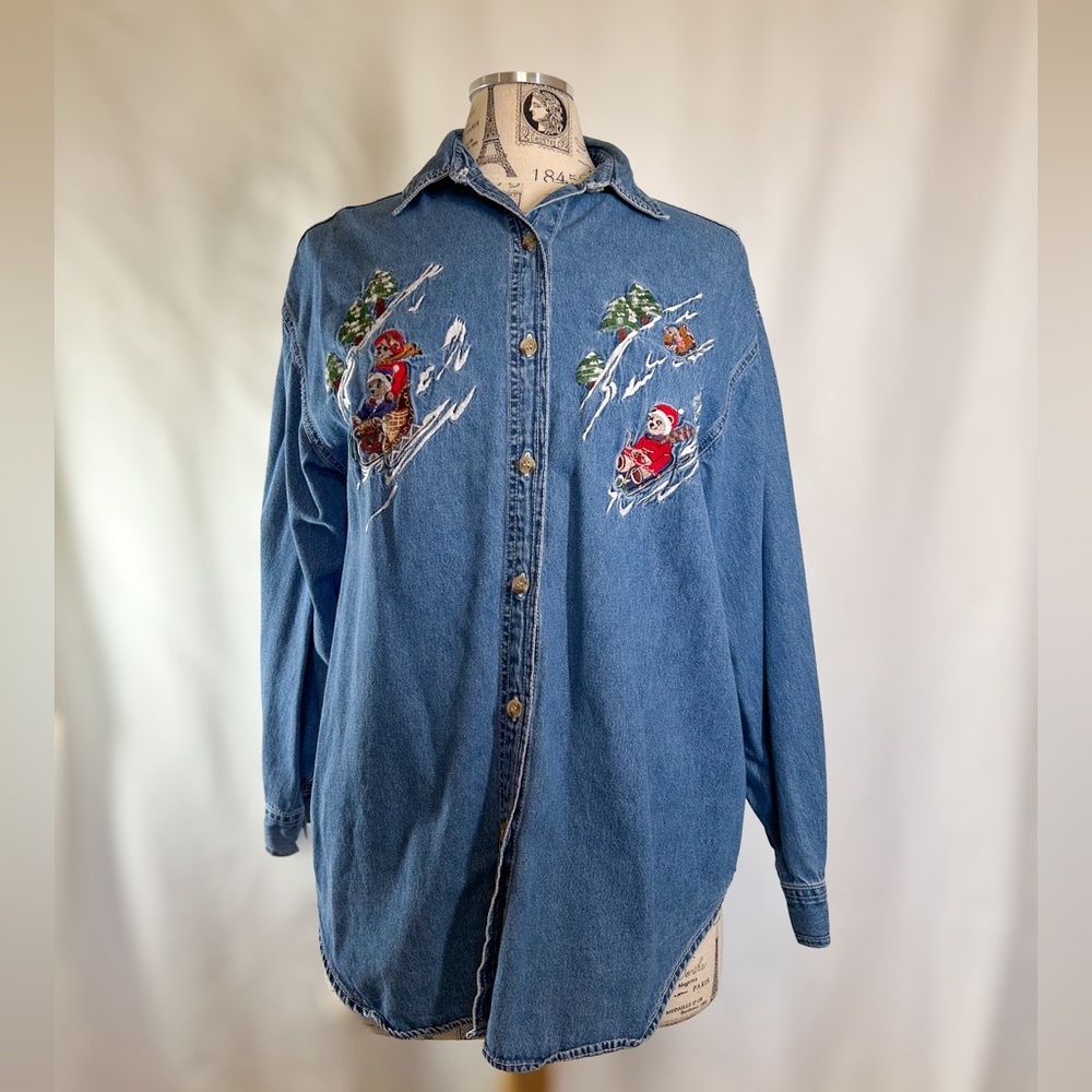 Solutions Vintage Winter Bears Button Down